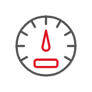 A speedometer icon for Component Rebuilds & Exchange.